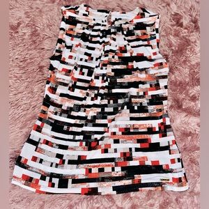 CALVIN KLEIN PLEATED BUSINESS BLOUSE